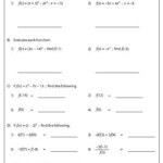 Evaluating Quadratic Functions Worksheets Quadratics Linear Function