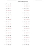 Factoring Quadratic Expressions With A Coefficients Of 1 A Best