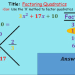 Factoring Quadratics The X Method YouTube