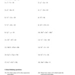 Factoring Quadratics Worksheet Answers Key Trinomials With Db excel