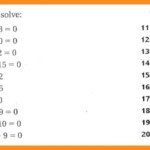 Factoring Quadratics Worksheet Free Worksheets Samples