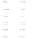 Factoring Worksheet Algebra 1 Factoring Trinomials A 1 Date Period