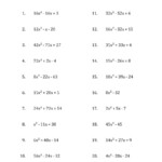 Free Worksheets On Factoring The Quadratic Formula Quadraticworksheet