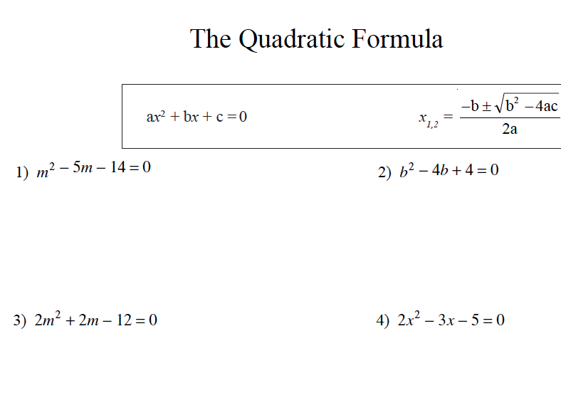 GCSE Maths Revision Quadratic Formula Teaching Resources