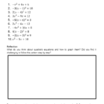 Graphing Quadratic Functions Worksheet with Answer Key PDF