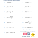 Inverse Function Worksheet Pdf Function Worksheets