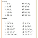 KS3 And KS4 Factorising Worksheets Algebraic Expressions Algebra