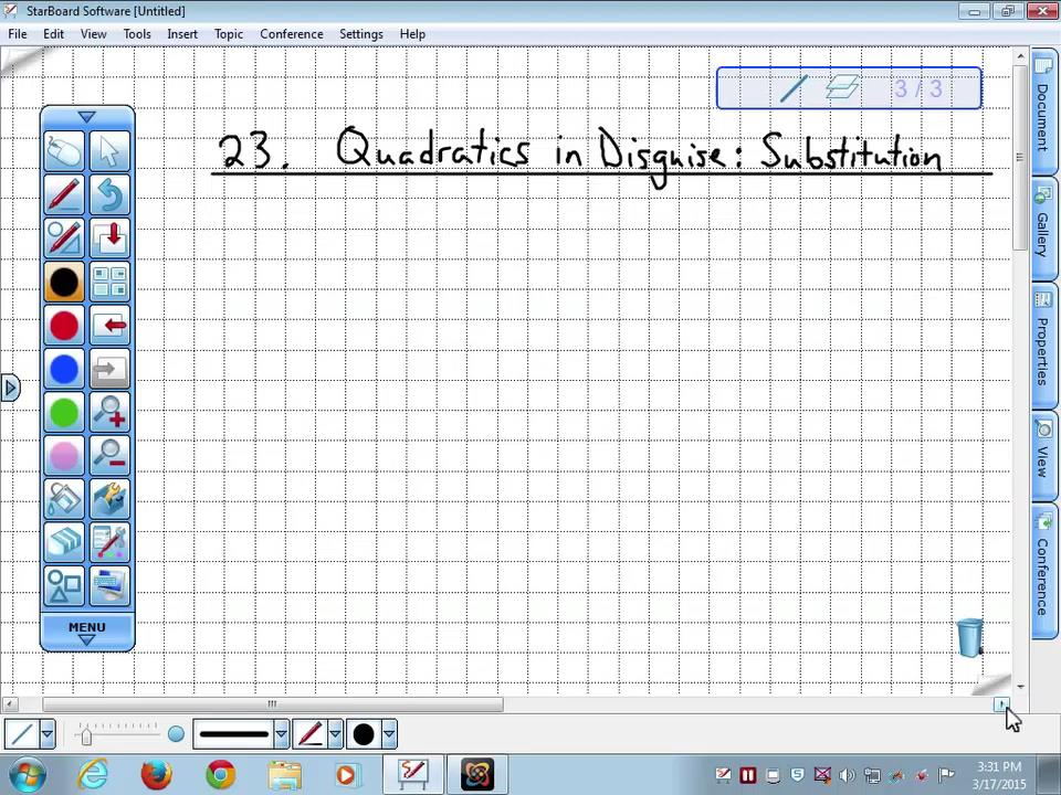 Lesson 23 Quadratics In Disguise Substitution Part 1