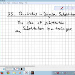 Lesson 23 Quadratics In Disguise Substitution Part 1