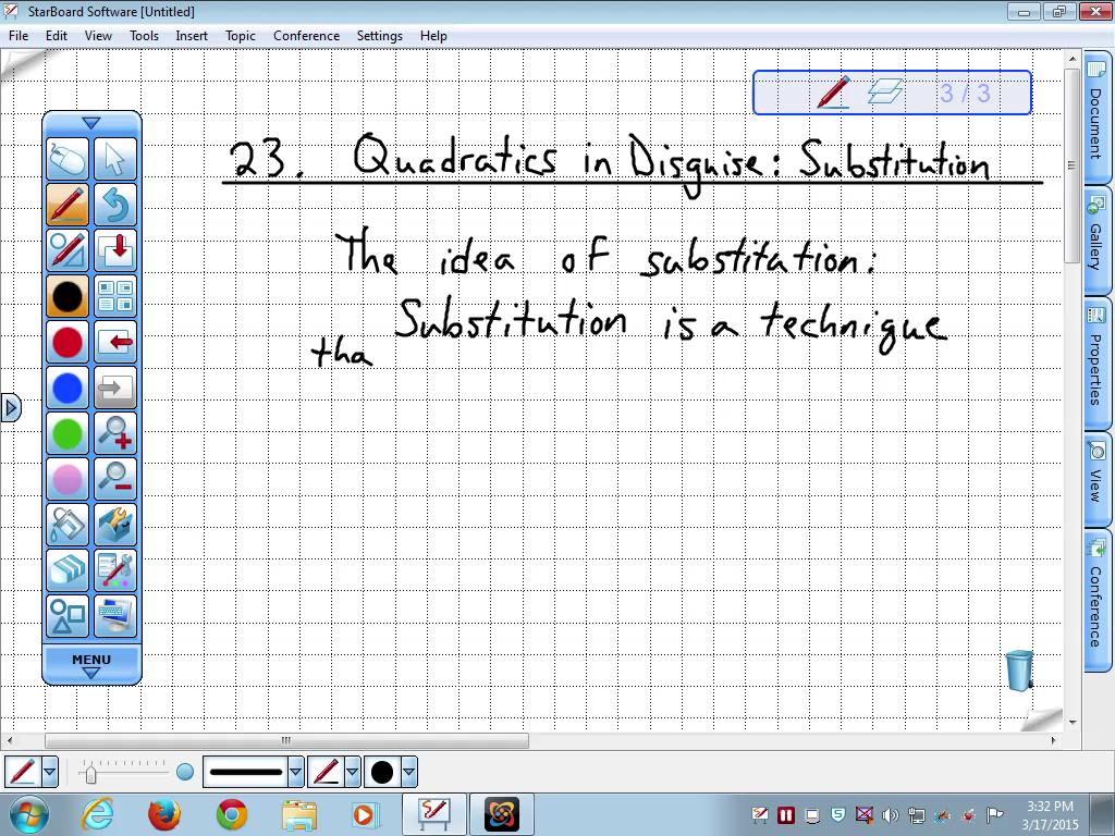 Lesson 23 Quadratics In Disguise Substitution Part 1