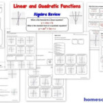 Linear And Quadratic Functions Algebra Review Worksheets Open Edutalk