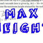 Maximum Height Of Quadratic Word Problems YouTube