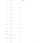 Perfect Squares Worksheet