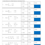 Piecewise Functions Worksheet With Answers