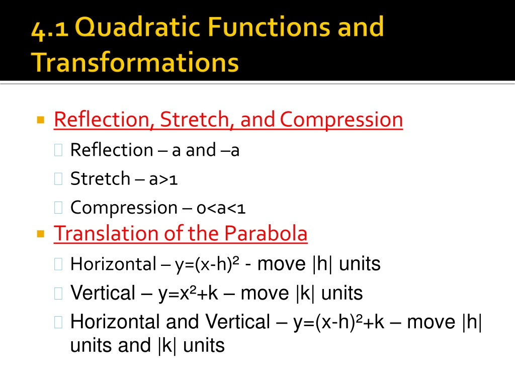 PPT Quadratic Functions And Equations PowerPoint Presentation Free
