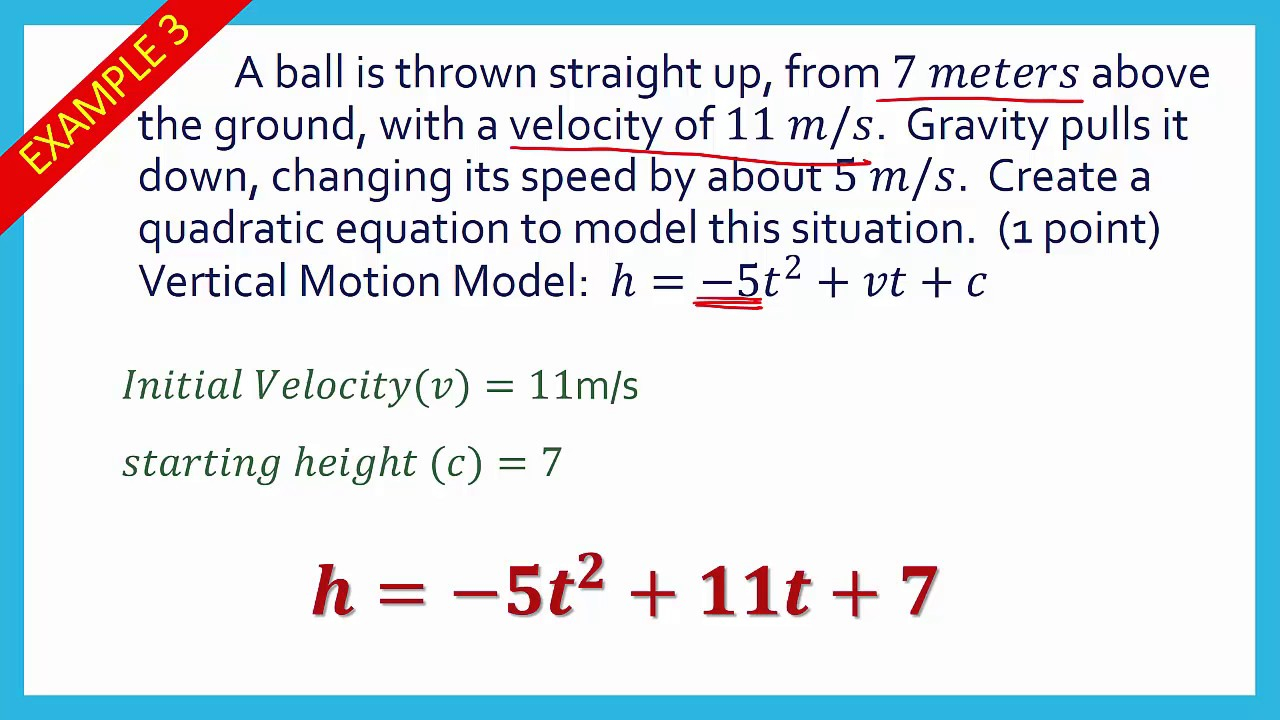 Quadratic Equations And The Real World YouTube