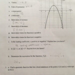 Quadratic Functions Worksheet With Answers Printable Solved Quadratic