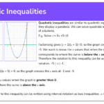 Quadratic Inequalities GCSE Maths Steps Examples Worksheet