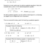 Quadratic Word Problems Worksheet