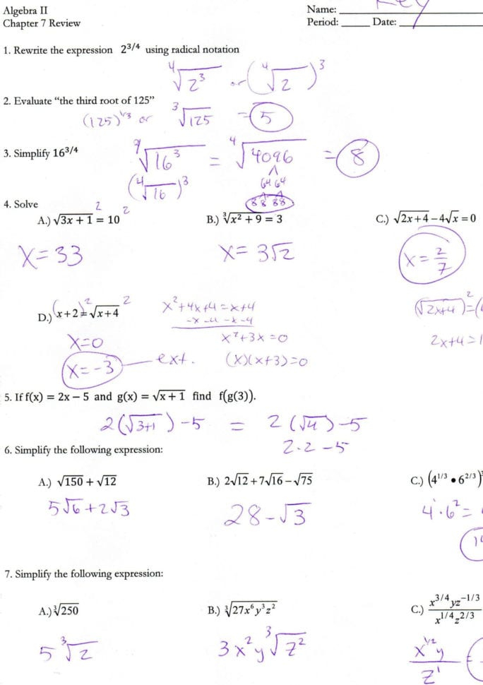 Quadratics Review Worksheet Answers Db excel