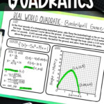 Real World Quadratic Functions Quadratics Word Problem Worksheets