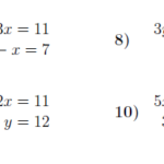 Simultaneous Equations Substitution Worksheet with Solutions A