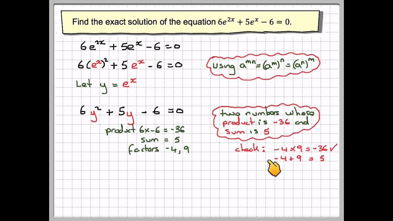Solving A Disguised Quadratic YouTube