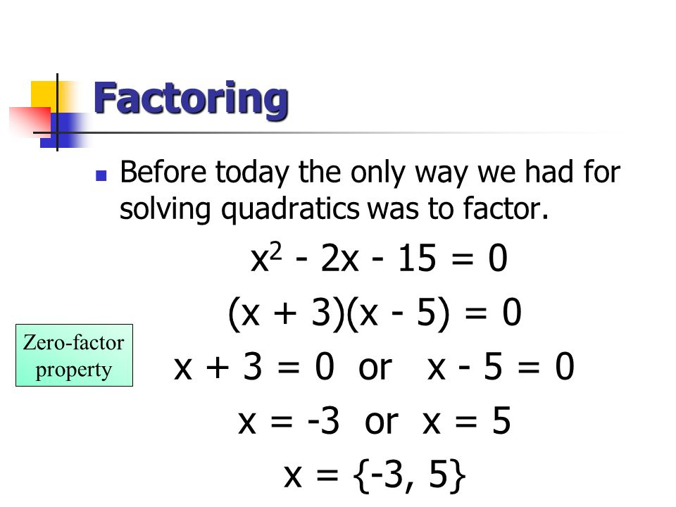 Solving A Quadratic Equation By Factoring A Plus Topper