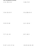 Solving Quadratic Equations By Graphing Worksheet Kuta Equations