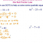 Solving Quadratic Equations Using The Difference Of Two Squares DOTS