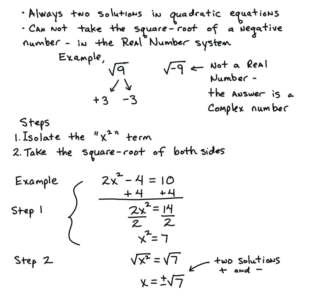 Solving Quadratic Equations With Complex Solutions Math Db excel