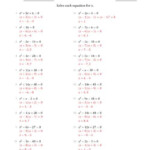 Solving Quadratic Equations With Positive a Coefficients Of 1 A