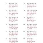 Solving Quadratic Equations Worksheet Solving Quadratic Equations For X
