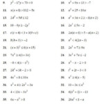 Solving Quadratic Inequalities Worksheet