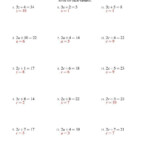 Two Step Equations Worksheet Pdf Education Template