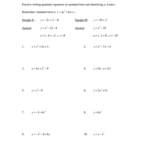 Vertex Form To Standard Form Worksheet Answer Key 2020 2021 Fill And