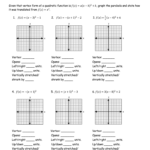Worksheet Graphing Quadratics From Standard Form Answer Key Fill Online Printable Fillable