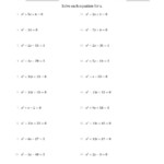 Worksheet Solving Quadratic Equations Using Square Roots Equations